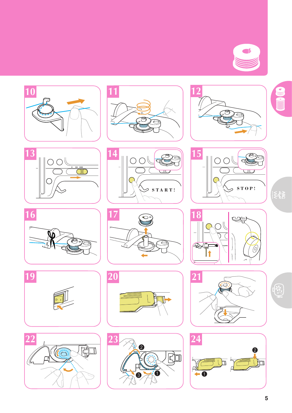 Baby Lock Sofia 2 (BL137A2) Quick Reference Guide User Manual | Page 7 / 36