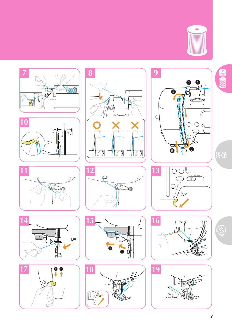 Baby Lock Sofia 2 (BL137A2) Quick Reference Guide User Manual | Page 9 / 36
