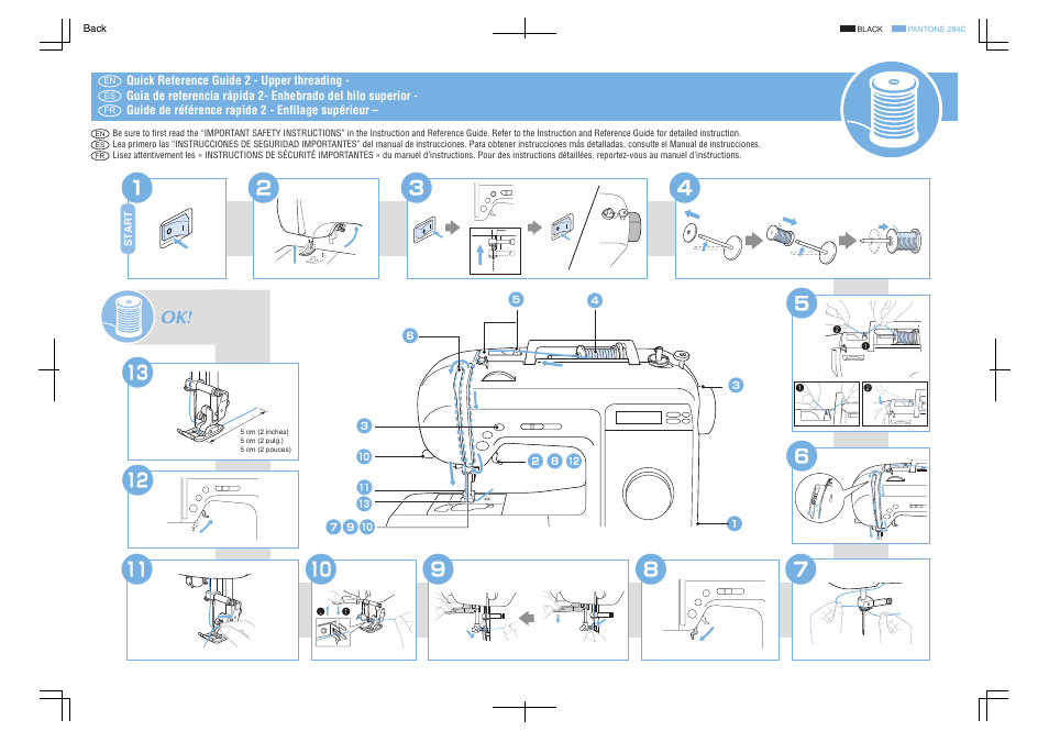 Baby Lock Rachel (BL50A) Quick Reference Guide User Manual | Page 2 / 2