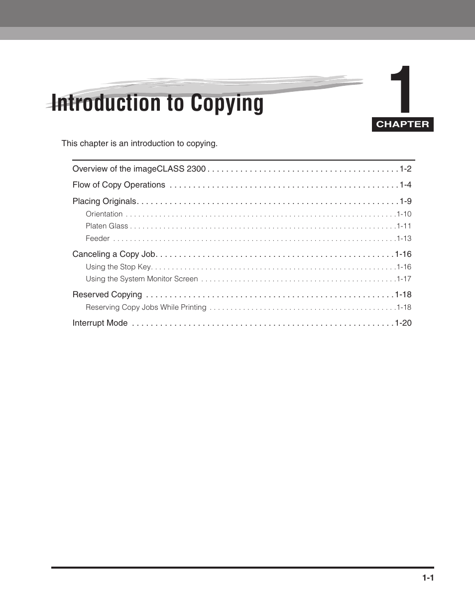 Introduction to copying | Canon ImageCLASS 2300 User Manual | Page 10 / 104