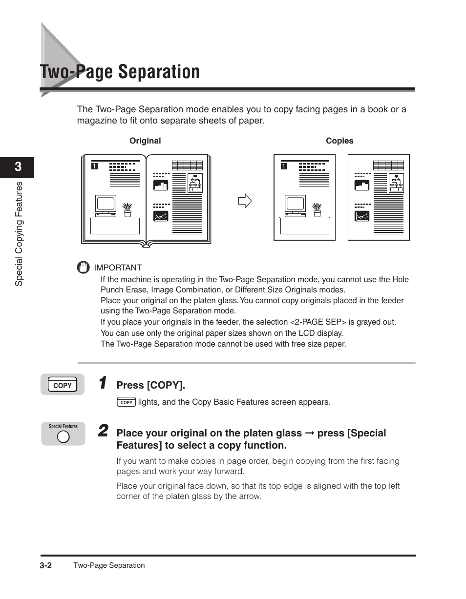 Two-page separation | Canon ImageCLASS 2300 User Manual | Page 55 / 104