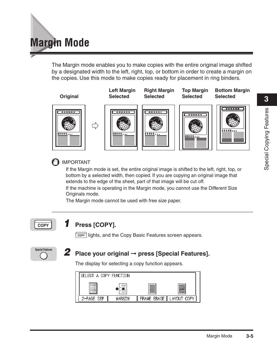 Margin mode, Margin mode -5, See "margin mode | Canon ImageCLASS 2300 User Manual | Page 58 / 104