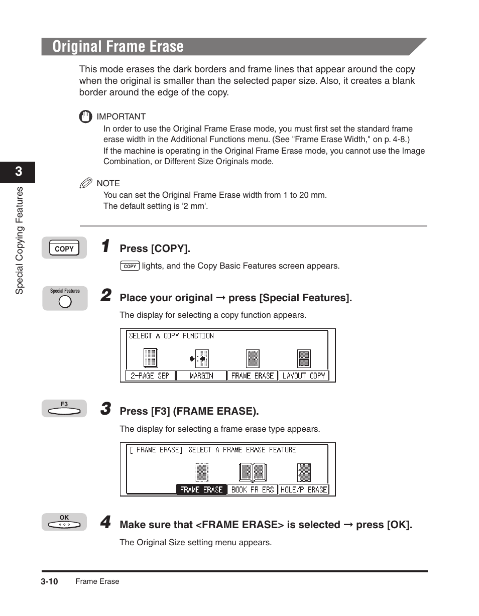 Original frame erase, Original frame erase -10 | Canon ImageCLASS 2300 User Manual | Page 63 / 104