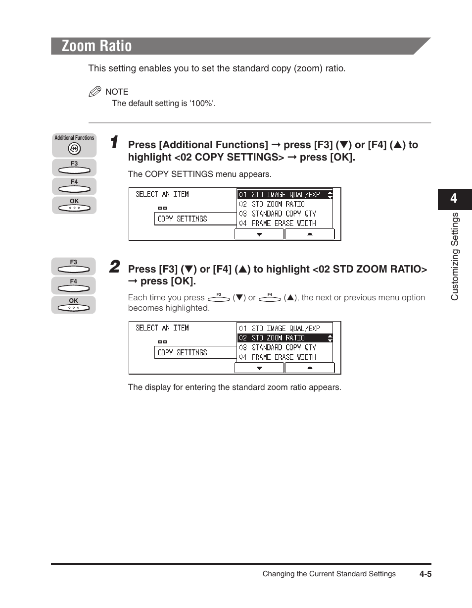 Zoom ratio, Zoom ratio -5 | Canon ImageCLASS 2300 User Manual | Page 82 / 104