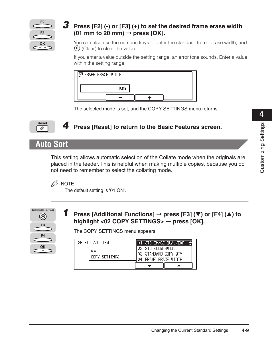 Auto sort, Auto sort -9, See "auto sort," on p | Canon ImageCLASS 2300 User Manual | Page 86 / 104