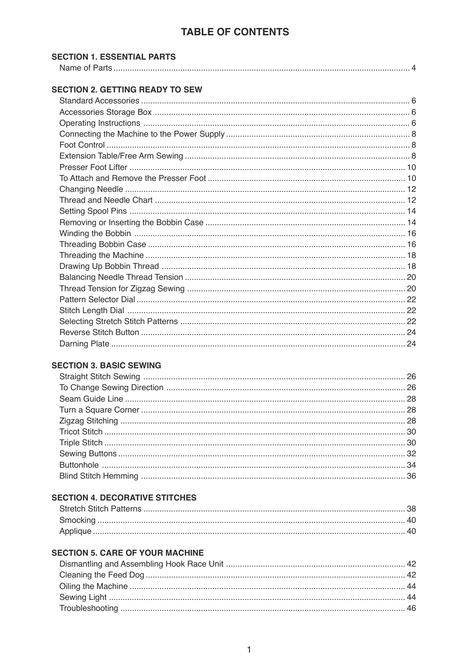 Baby Lock BL9 (BL9) Instruction and Reference Guide User Manual | Page 5 / 56