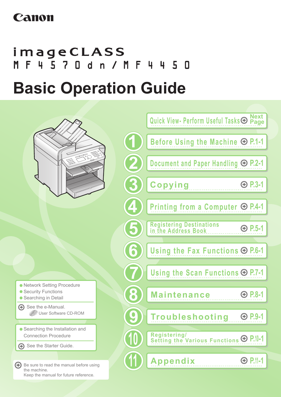 Canon ImageCLASS MF4570DN User Manual | 164 pages