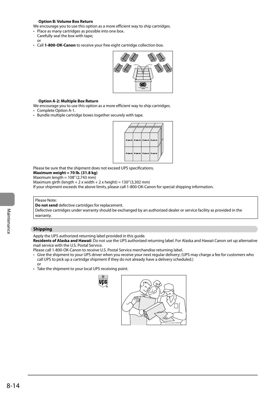 Shipping, Shipping 8-14 | Canon ImageCLASS MF4570DN User Manual | Page 128 / 164