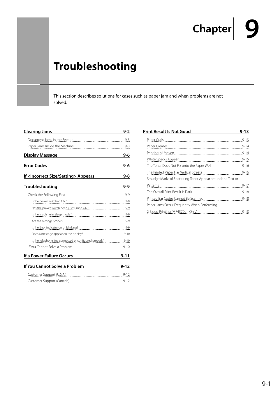 Troubleshooting, Chapter | Canon ImageCLASS MF4570DN User Manual | Page 133 / 164