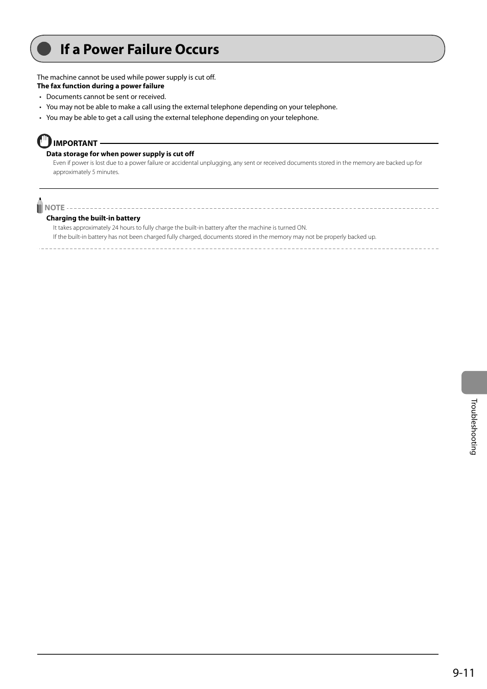If a power failure occurs | Canon ImageCLASS MF4570DN User Manual | Page 143 / 164