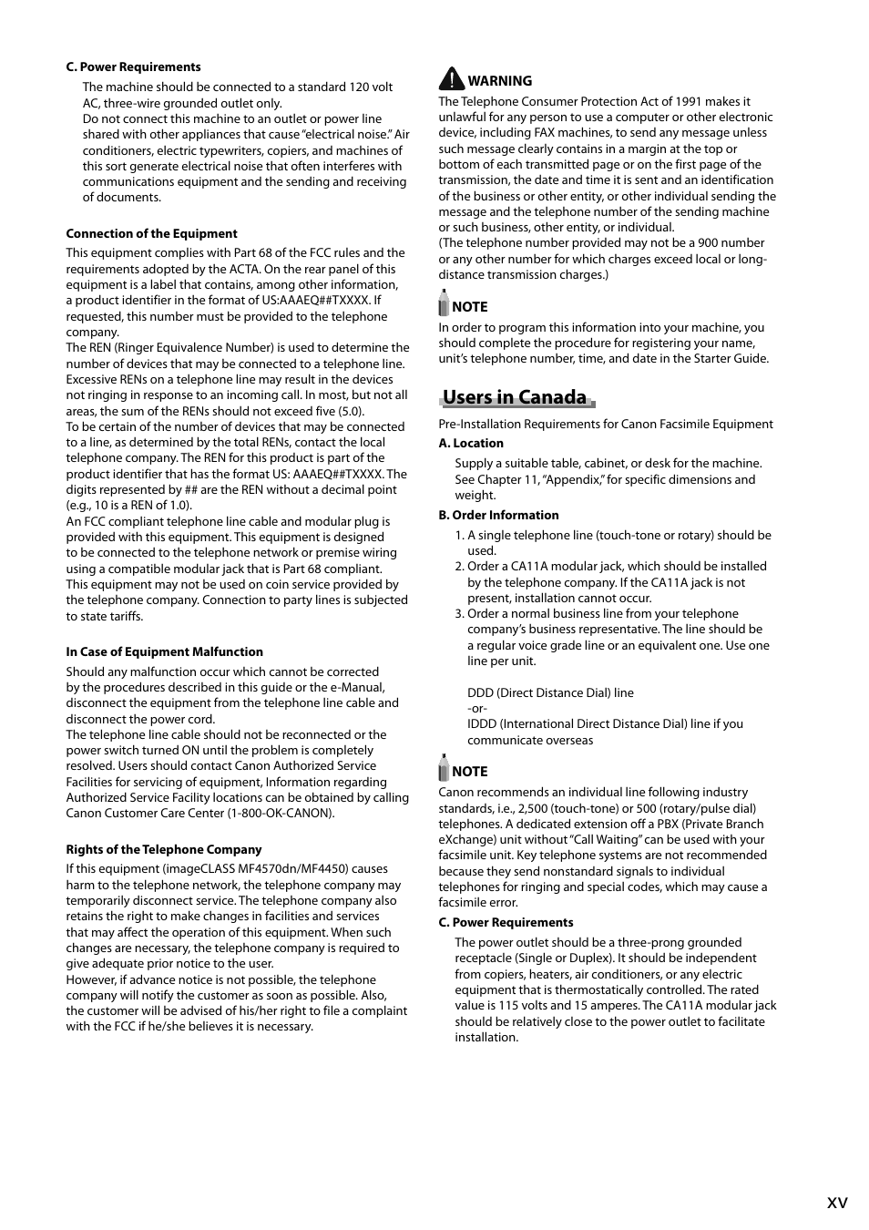 Users in canada | Canon ImageCLASS MF4570DN User Manual | Page 21 / 164