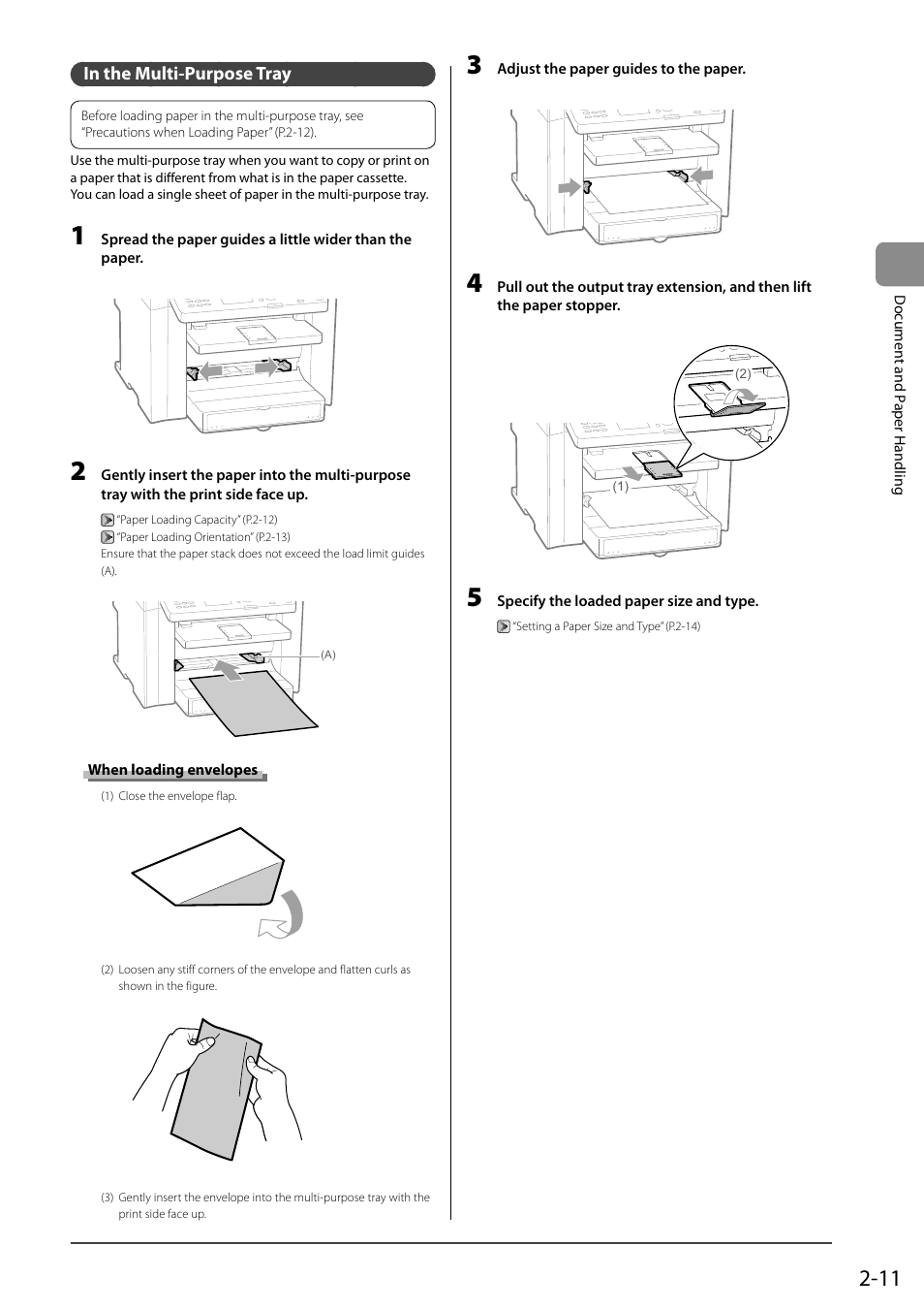 In the multi-purpose tray | Canon ImageCLASS MF4570DN User Manual | Page 47 / 164