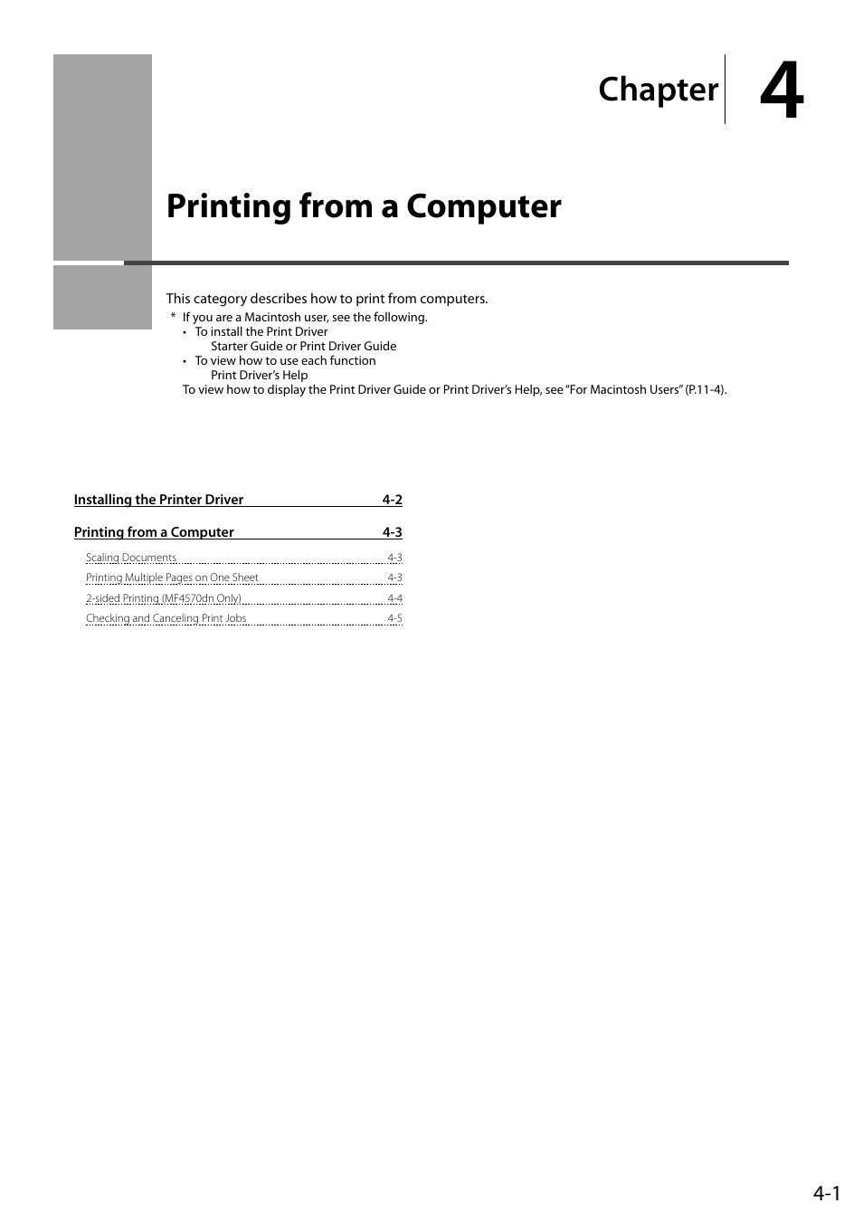 Printing from a computer, Chapter | Canon ImageCLASS MF4570DN User Manual | Page 65 / 164