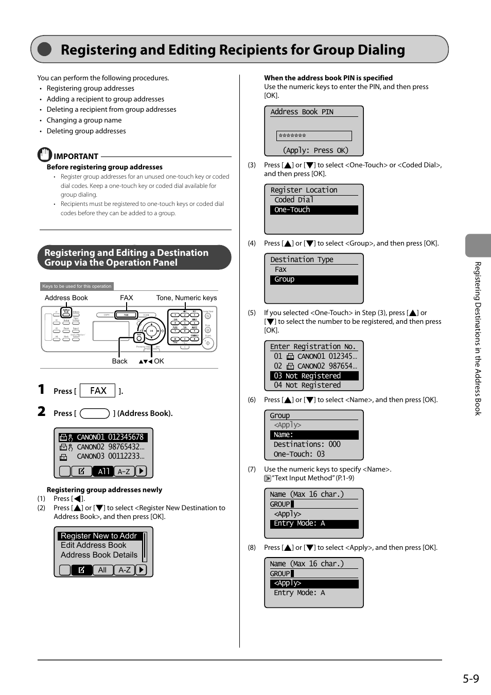 Operation panel | Canon ImageCLASS MF4570DN User Manual | Page 79 / 164