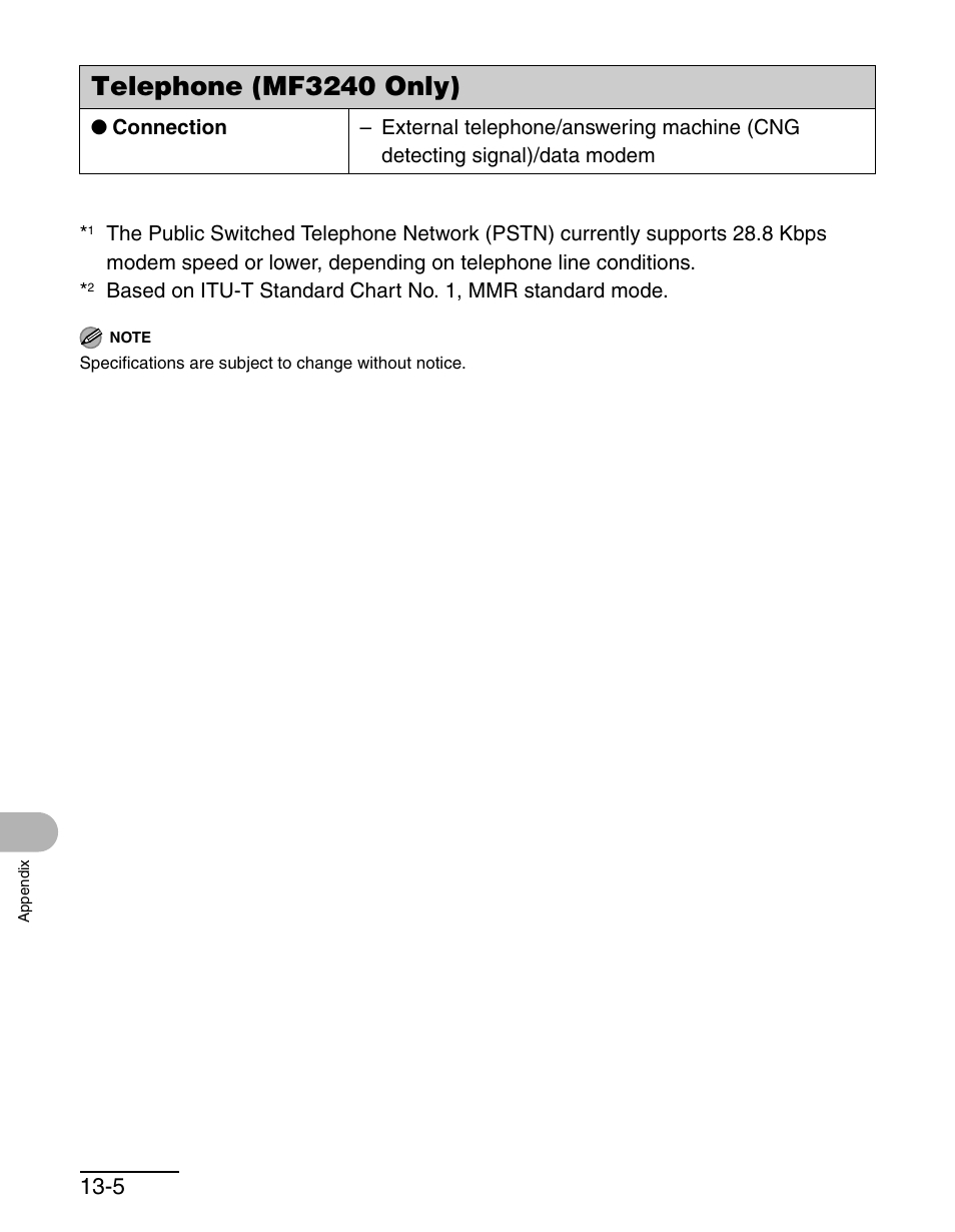 Telephone (mf3240 only), Telephone (mf3240 only) -5 | Canon MF 3240 Series User Manual | Page 132 / 136