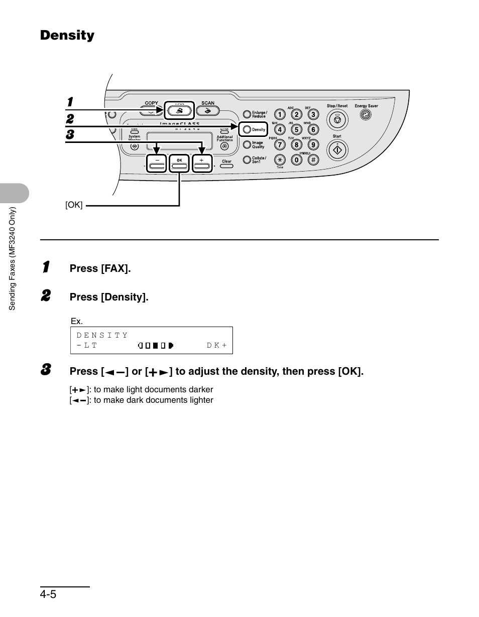 Density, Density -5 | Canon MF 3240 Series User Manual | Page 48 / 136