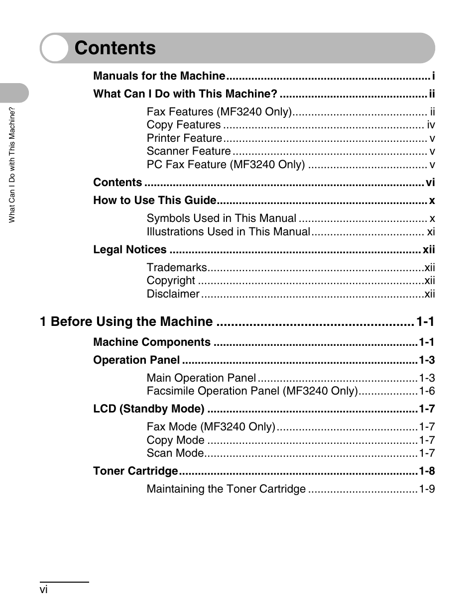 Canon MF 3240 Series User Manual | Page 7 / 136