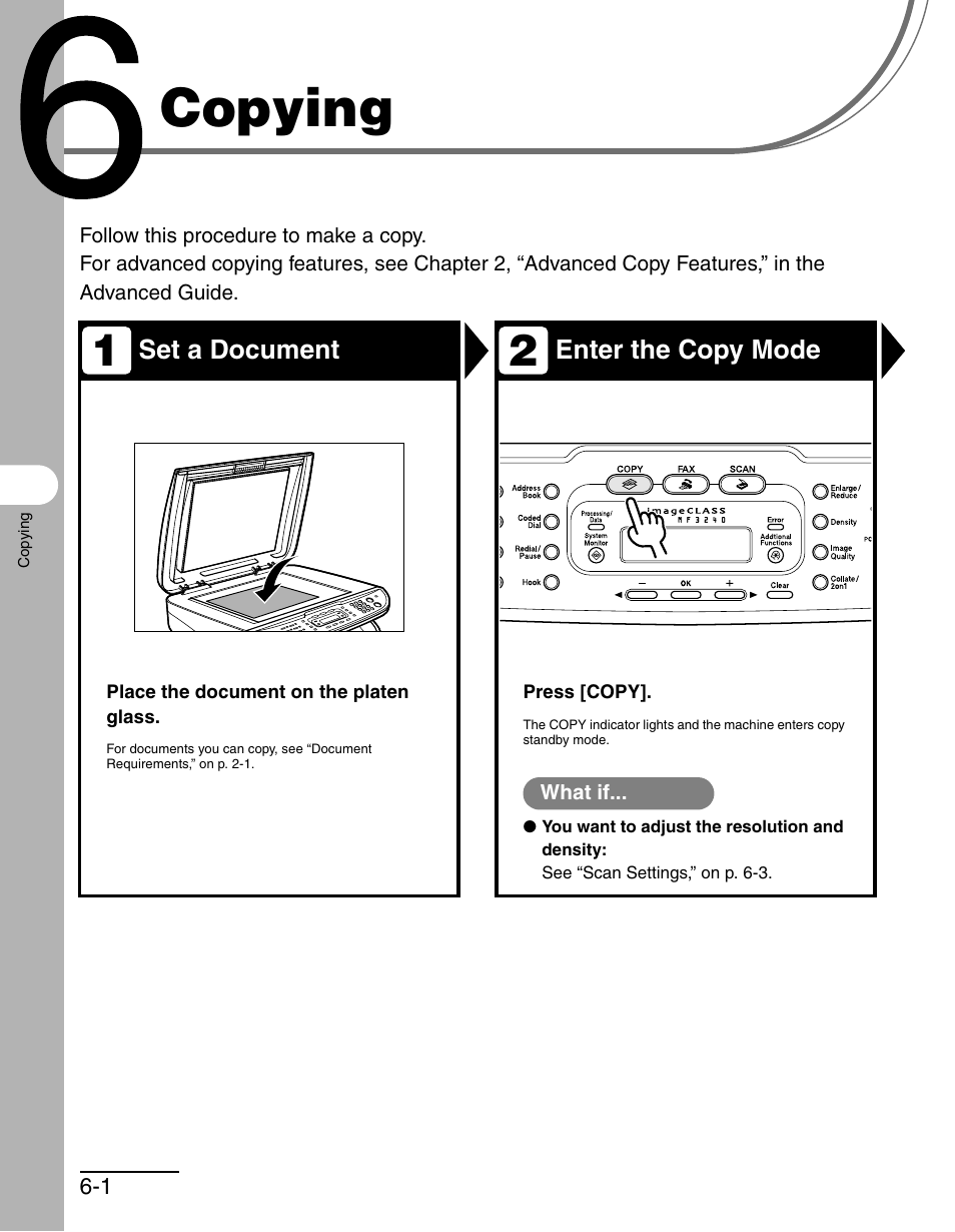 Copying, 6 copying -1 | Canon MF 3240 Series User Manual | Page 77 / 136