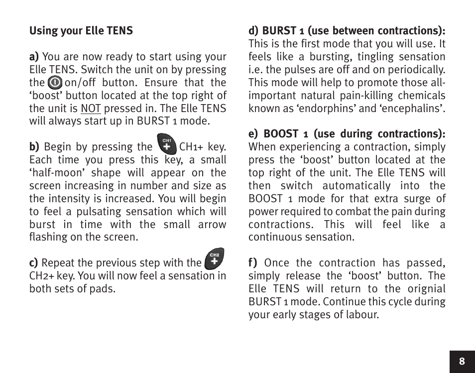 Babycare TENS Elle TENS User Manual | Page 11 / 16