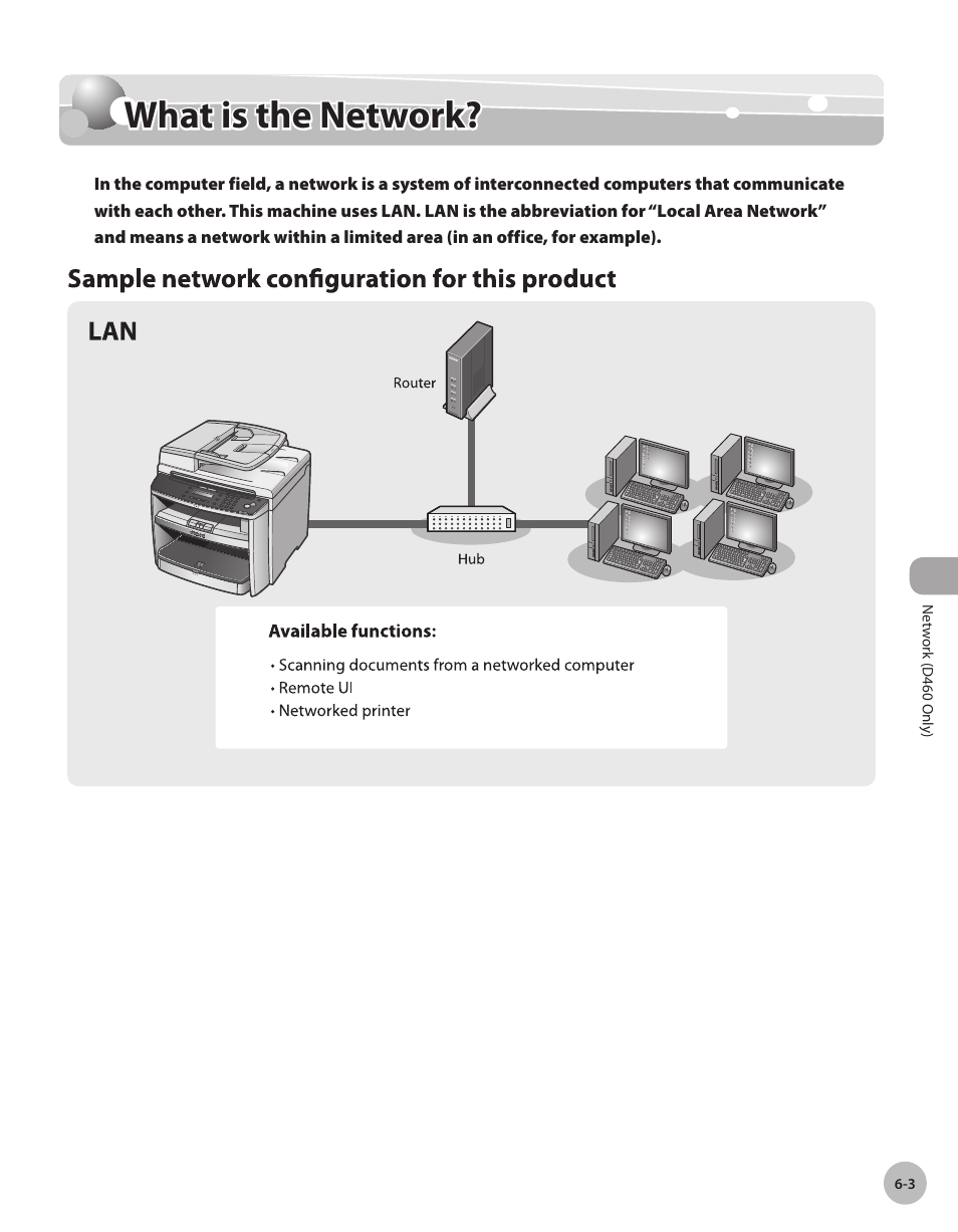 What is the network, What s the network? -3 | Canon IMAGECLASS D460 User Manual | Page 100 / 177