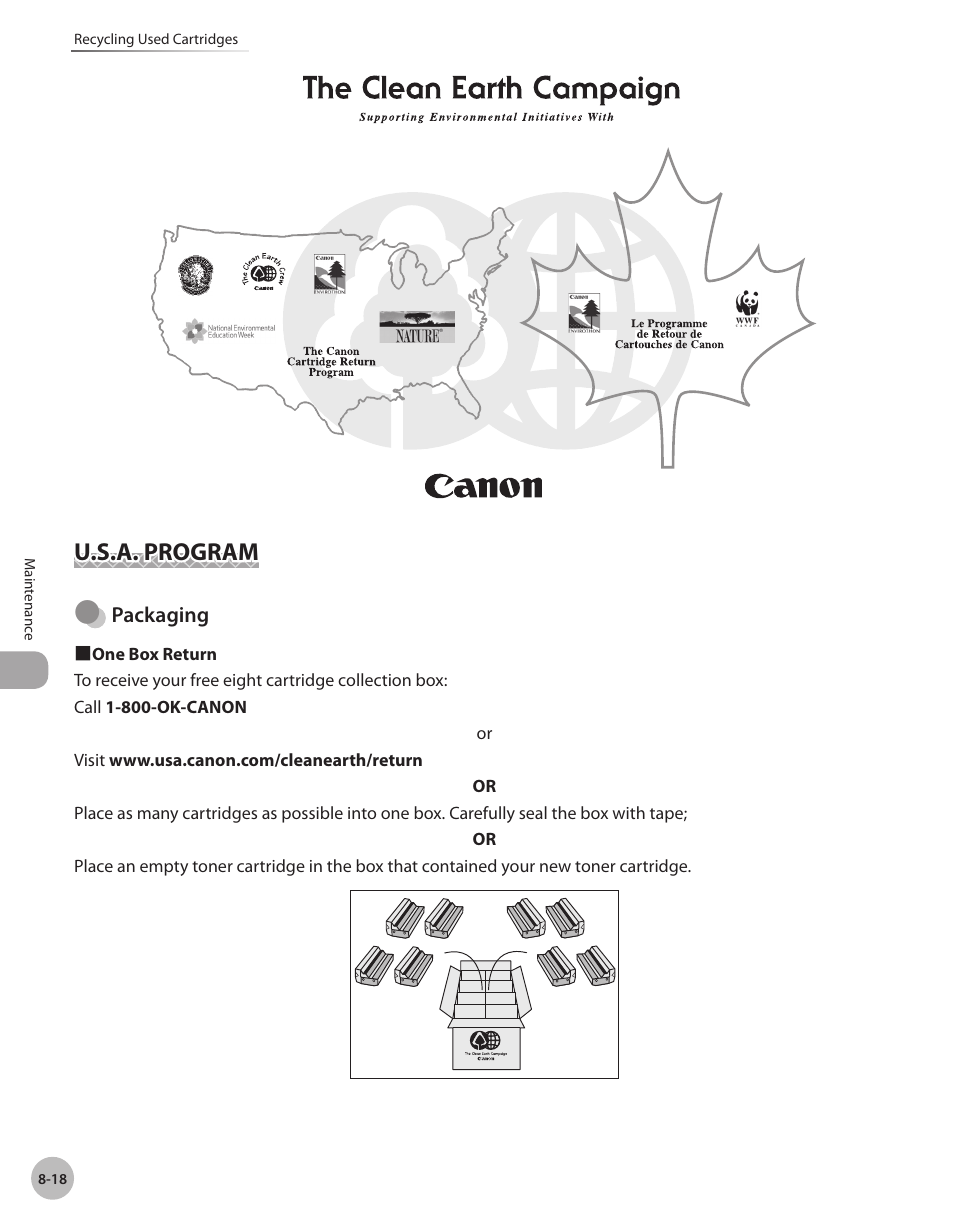 U.s.a. program, U.s.a. program -18 | Canon IMAGECLASS D460 User Manual | Page 125 / 177