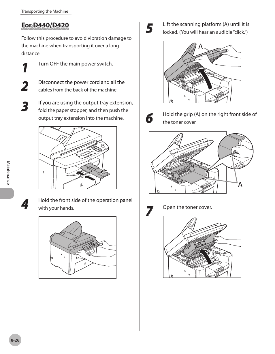 For d440/d420, For d440/d420 -26 | Canon IMAGECLASS D460 User Manual | Page 133 / 177