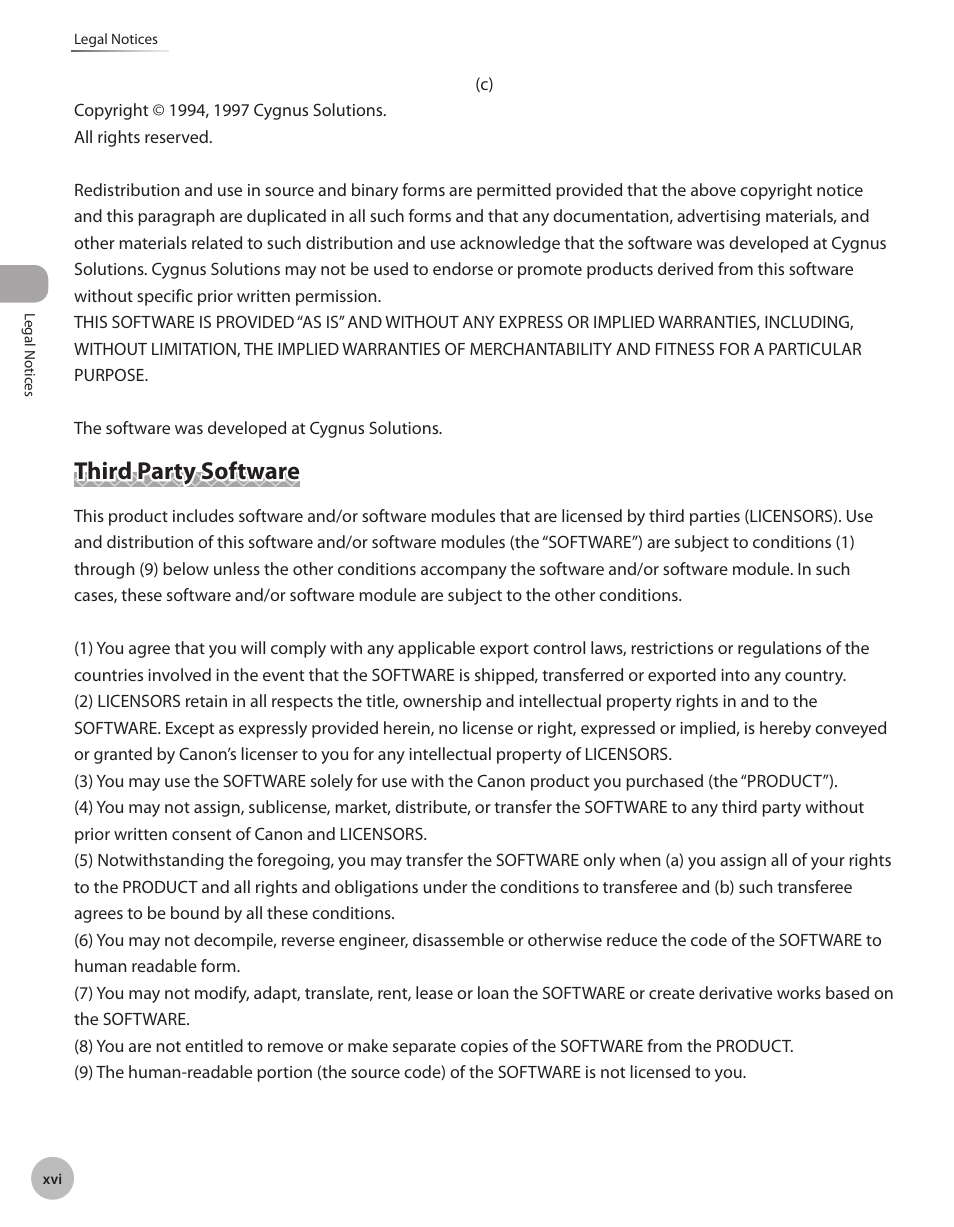 Third party software | Canon IMAGECLASS D460 User Manual | Page 17 / 177