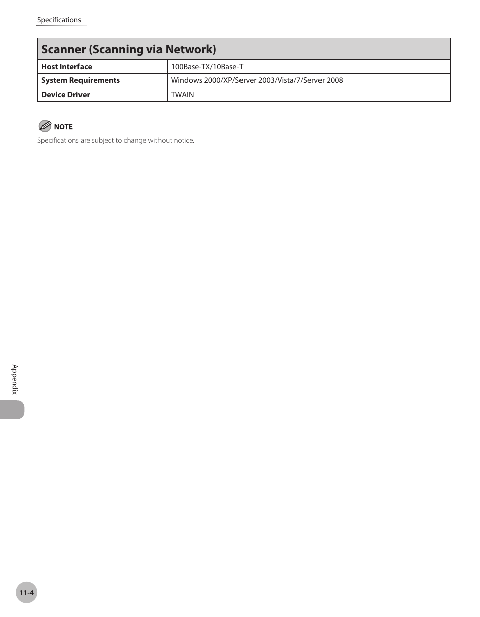 Scanner (scanning via network) | Canon IMAGECLASS D460 User Manual | Page 173 / 177
