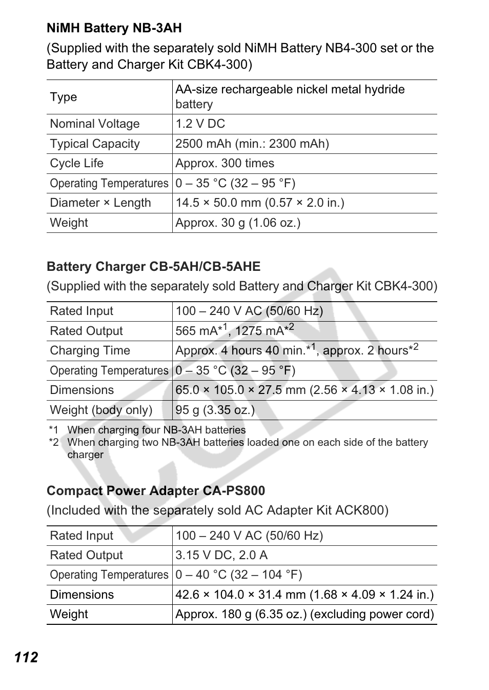 Canon A550 User Manual | Page 114 / 123