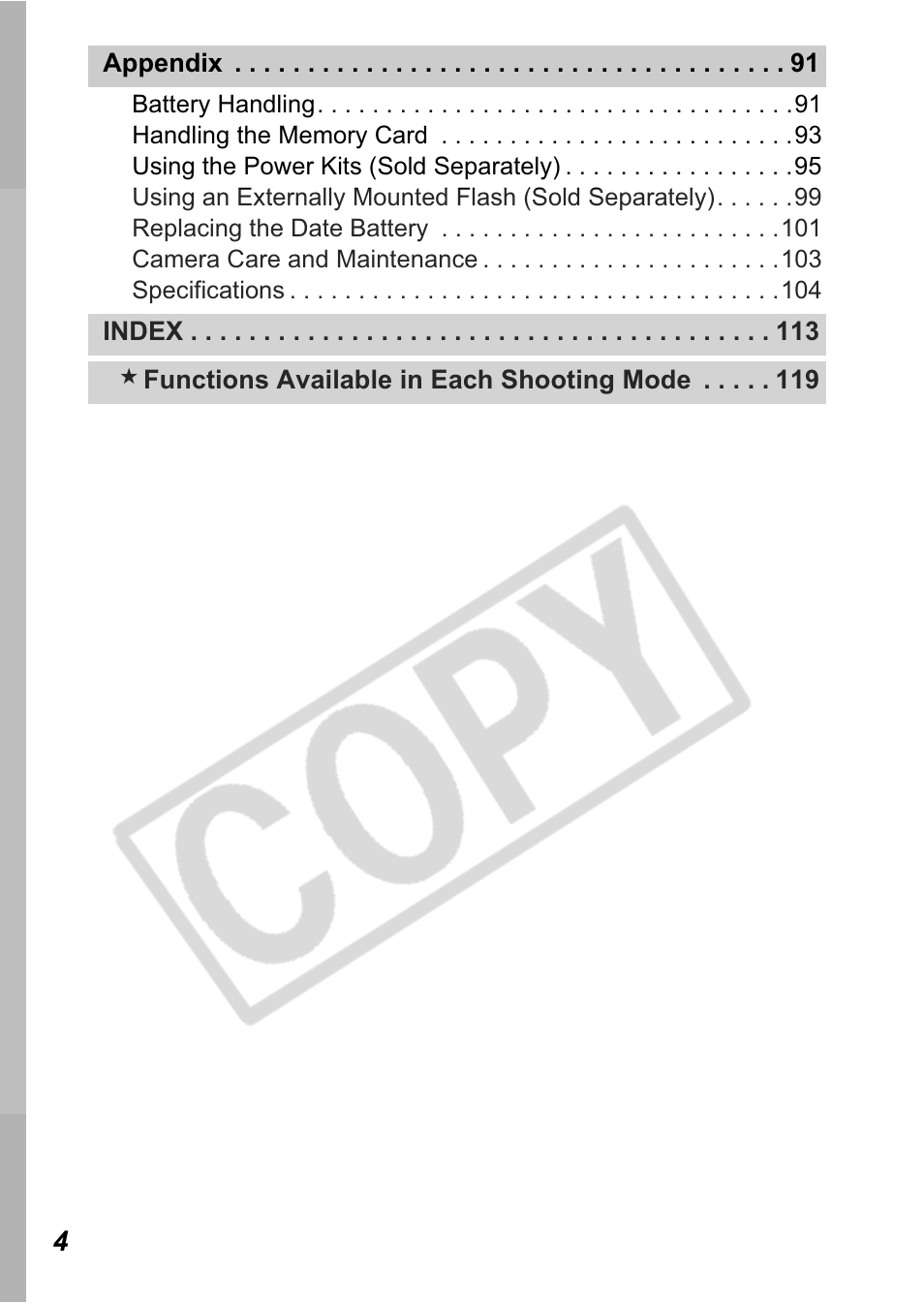 Canon A550 User Manual | Page 6 / 123