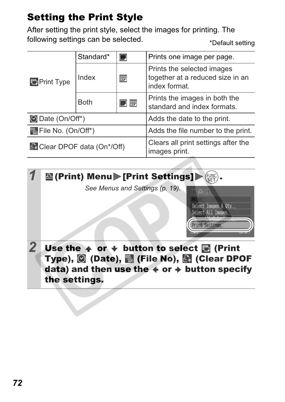 Canon A550 User Manual | Page 74 / 123