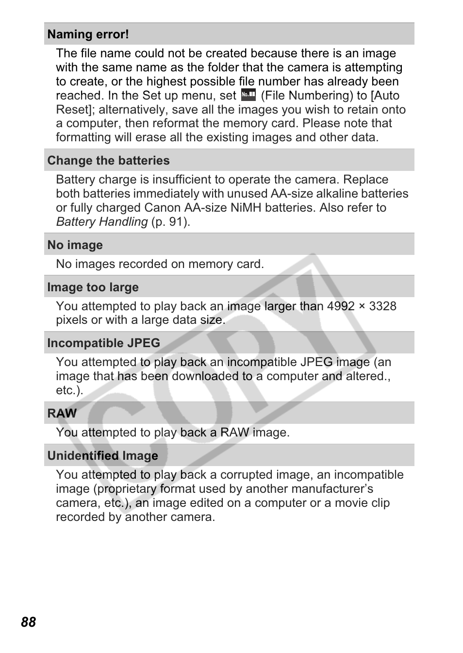 Canon A550 User Manual | Page 90 / 123