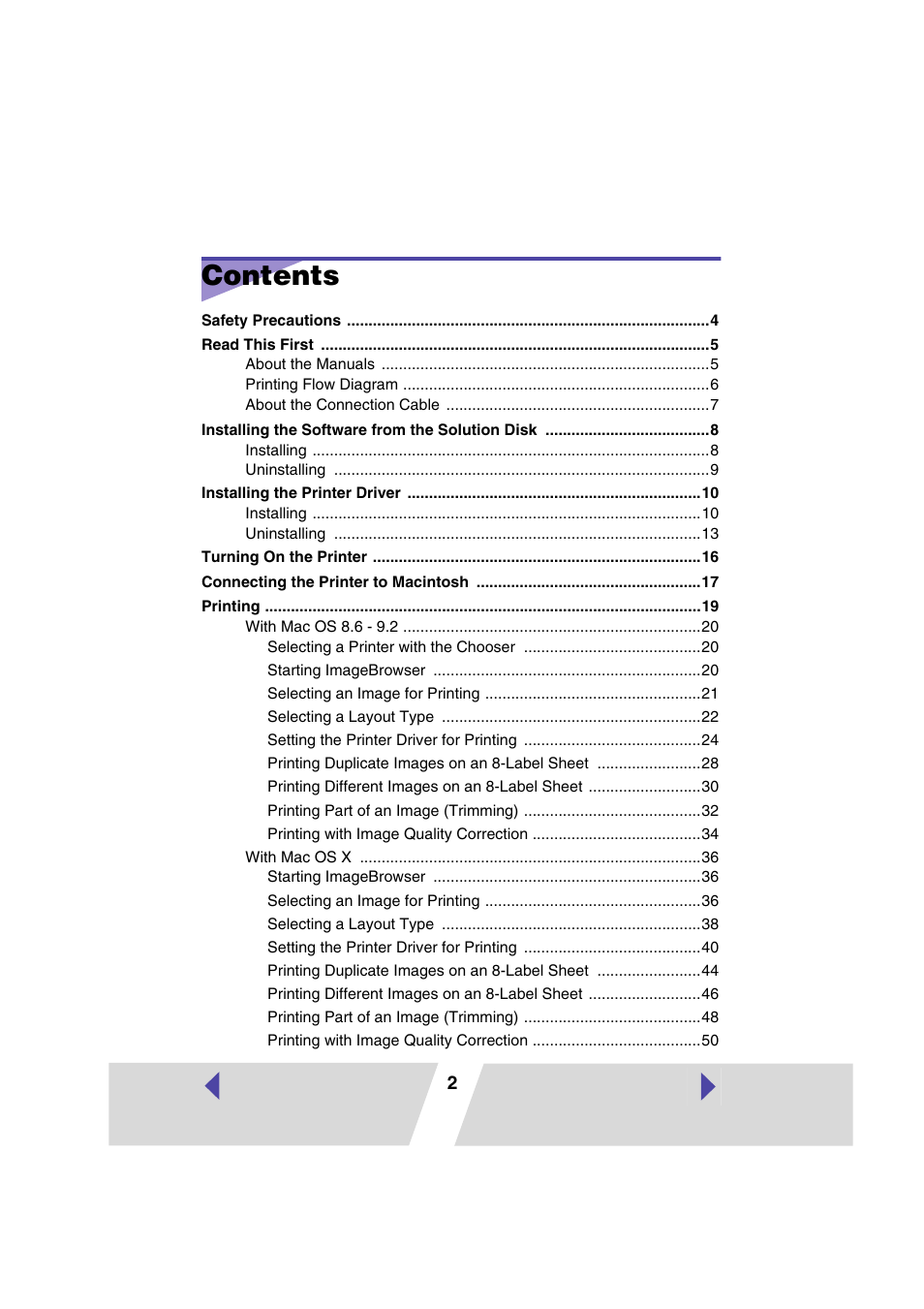 Canon CARD CP-10 User Manual | Page 2 / 60