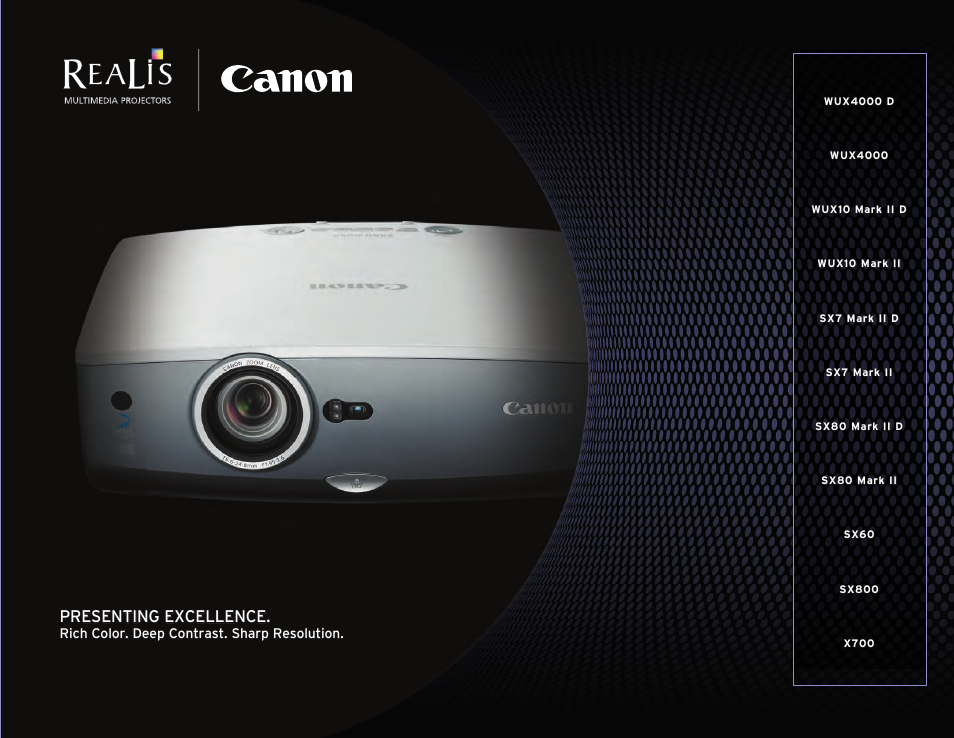 Canon REALiS SX7 Mark II User Manual | 12 pages