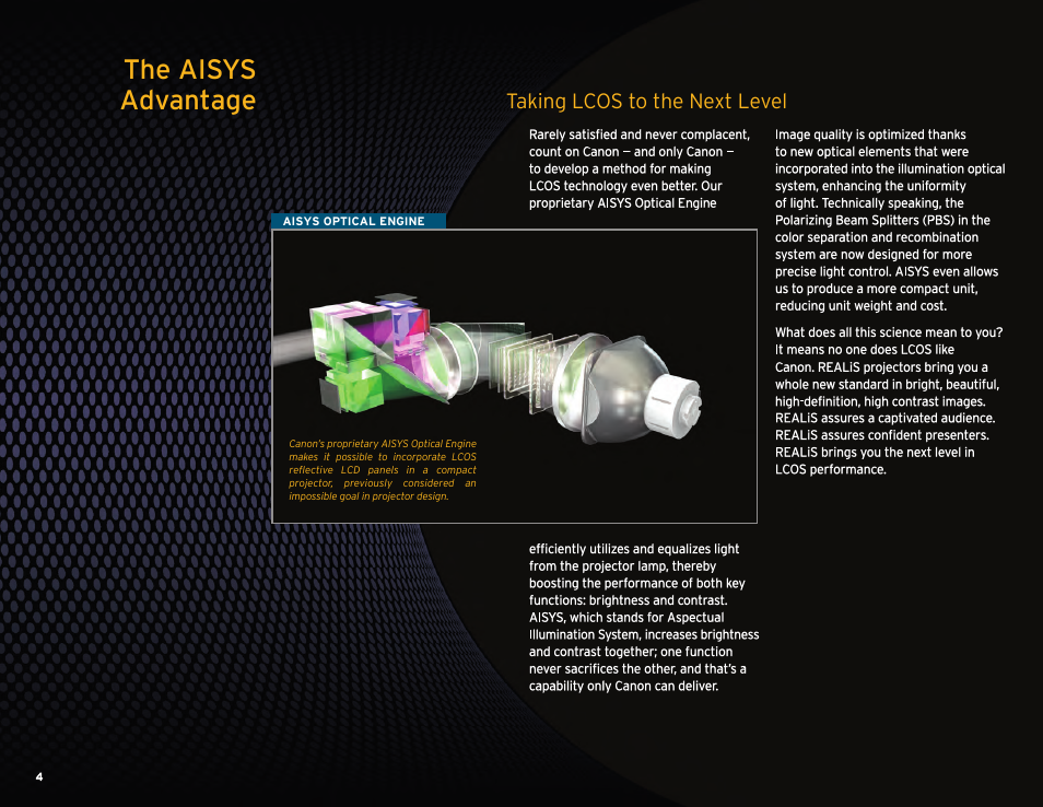 The aisys advantage | Canon REALiS SX7 Mark II User Manual | Page 4 / 12