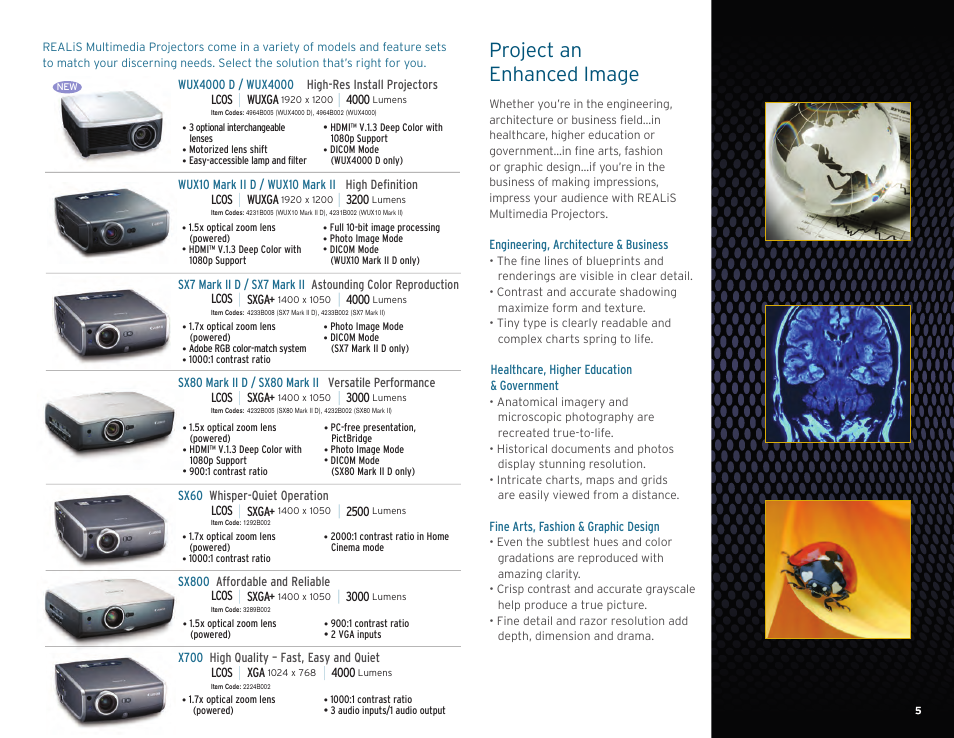 Project an enhanced image | Canon REALiS SX7 Mark II User Manual | Page 5 / 12