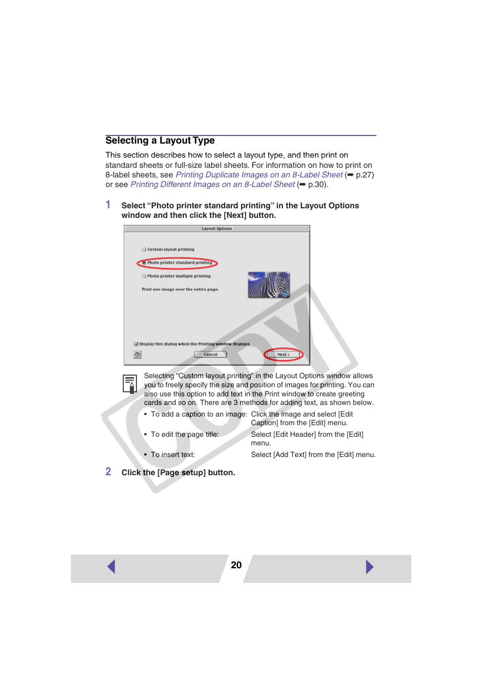 Canon CP-330 User Manual | Page 20 / 64