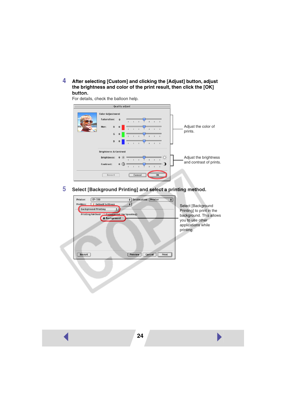 Canon CP-330 User Manual | Page 24 / 64