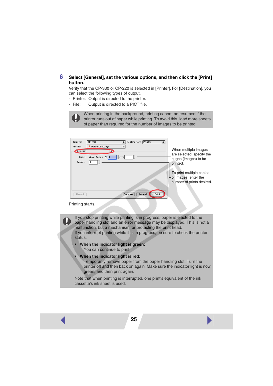Canon CP-330 User Manual | Page 25 / 64