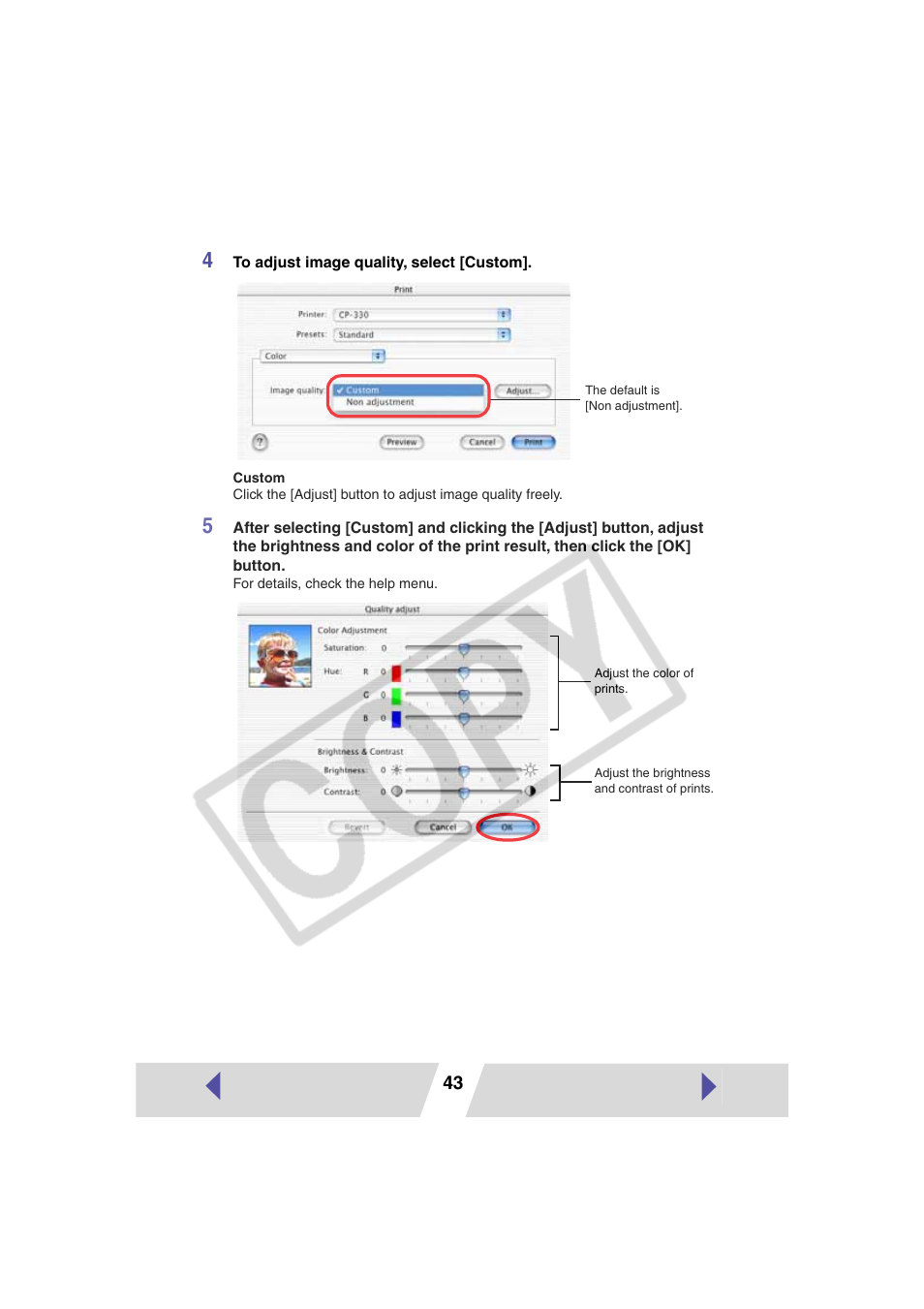 Canon CP-330 User Manual | Page 43 / 64