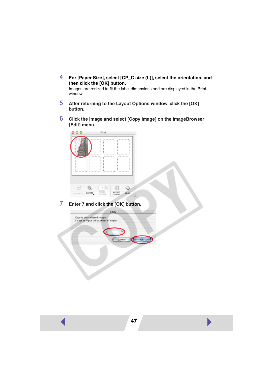 Canon CP-330 User Manual | Page 47 / 64
