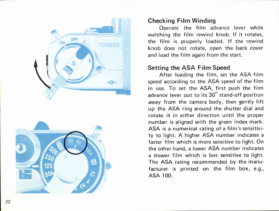 Handling the lens cap, Mounting the lens | Canon AT 1 User Manual | Page 22 / 127