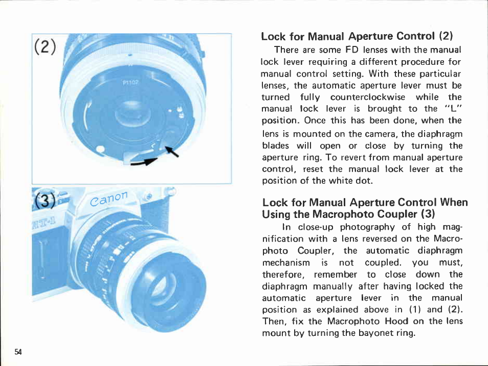 Dioptric adjustment lens s | Canon AT 1 User Manual | Page 54 / 127