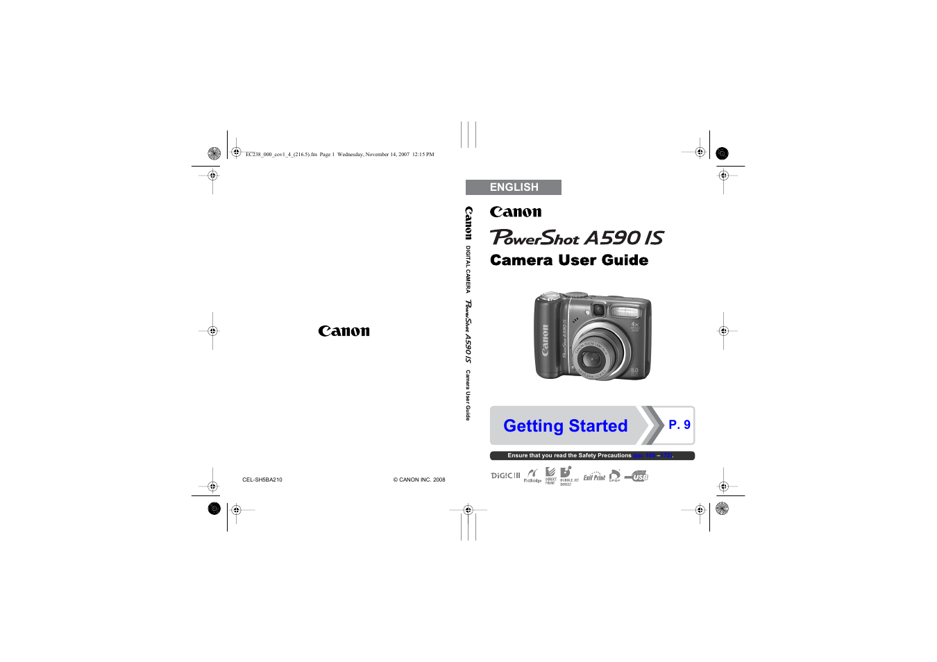 Canon A590 IS User Manual | 207 pages