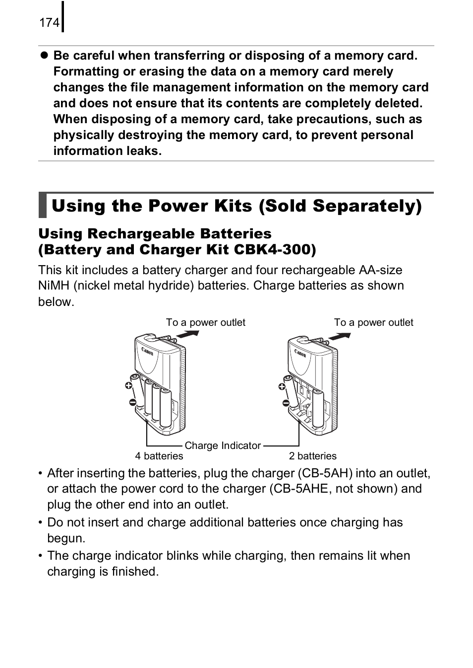 Using the power kits (sold separately) | Canon A590 IS User Manual | Page 176 / 207