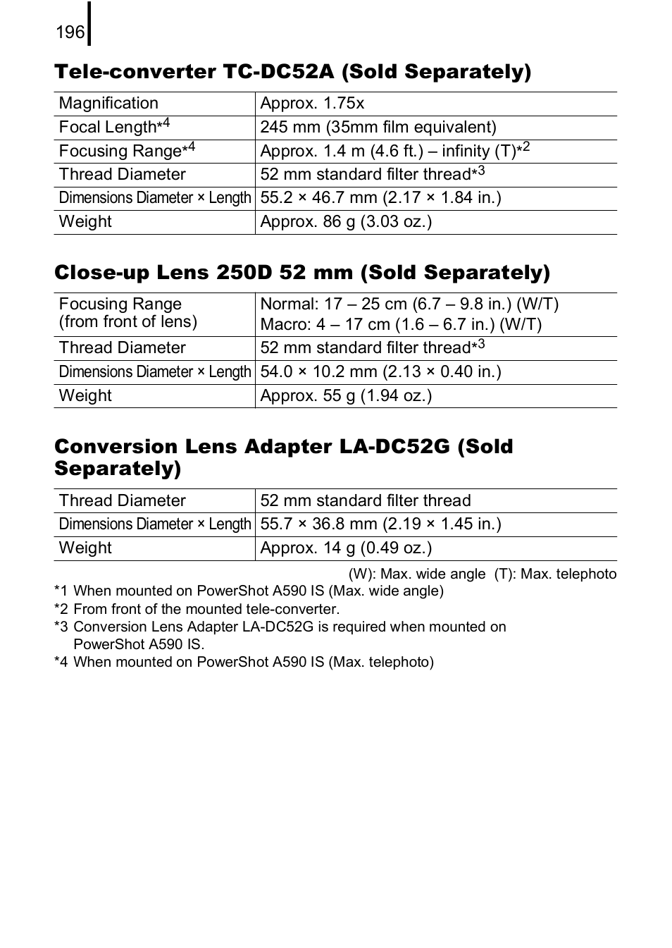 Canon A590 IS User Manual | Page 198 / 207