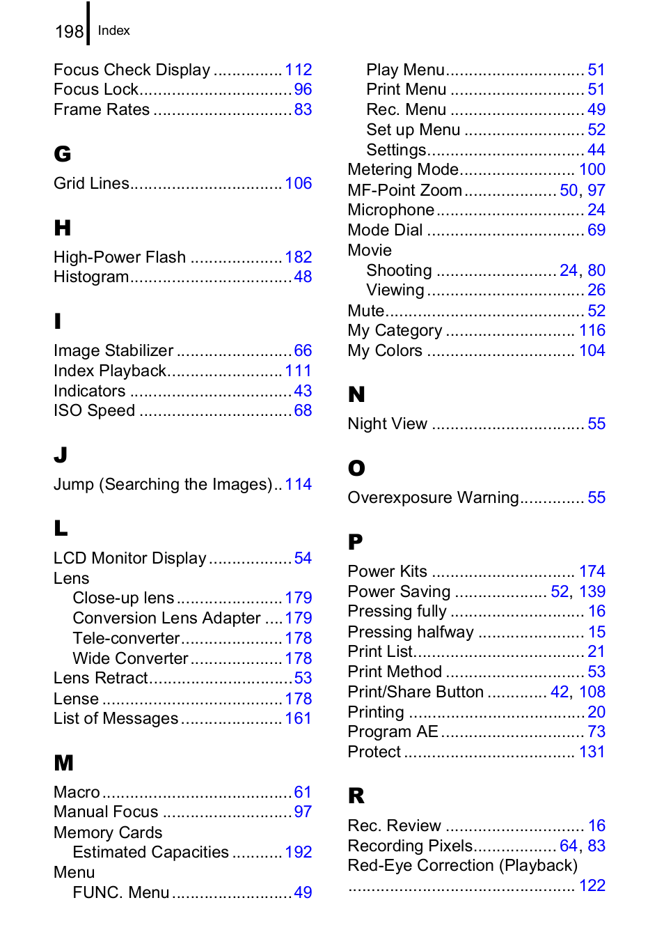 Canon A590 IS User Manual | Page 200 / 207