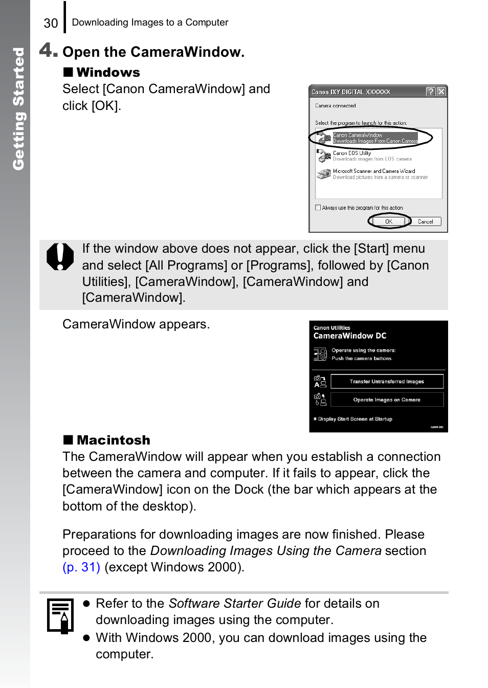 Canon A590 IS User Manual | Page 32 / 207
