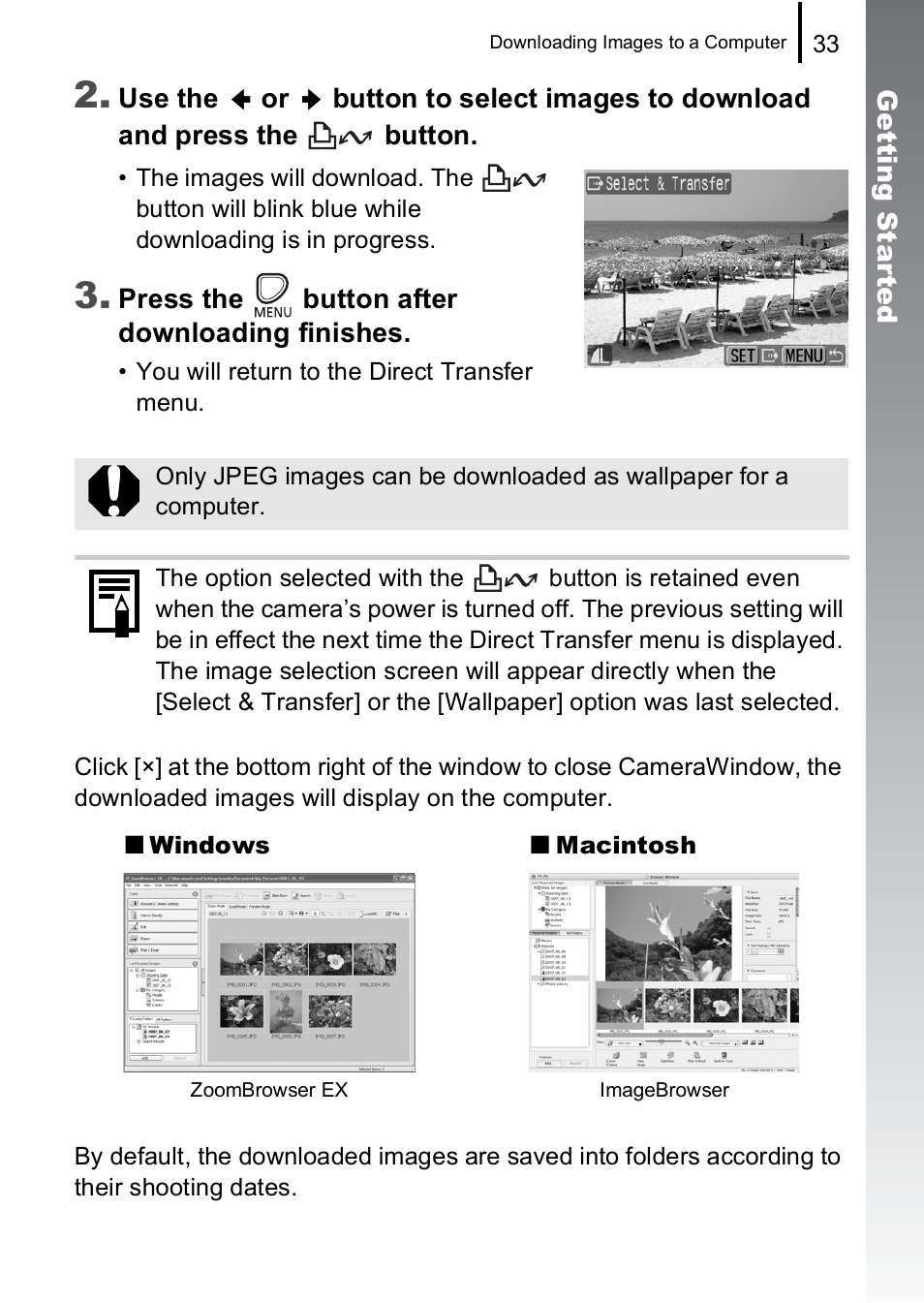 Canon A590 IS User Manual | Page 35 / 207