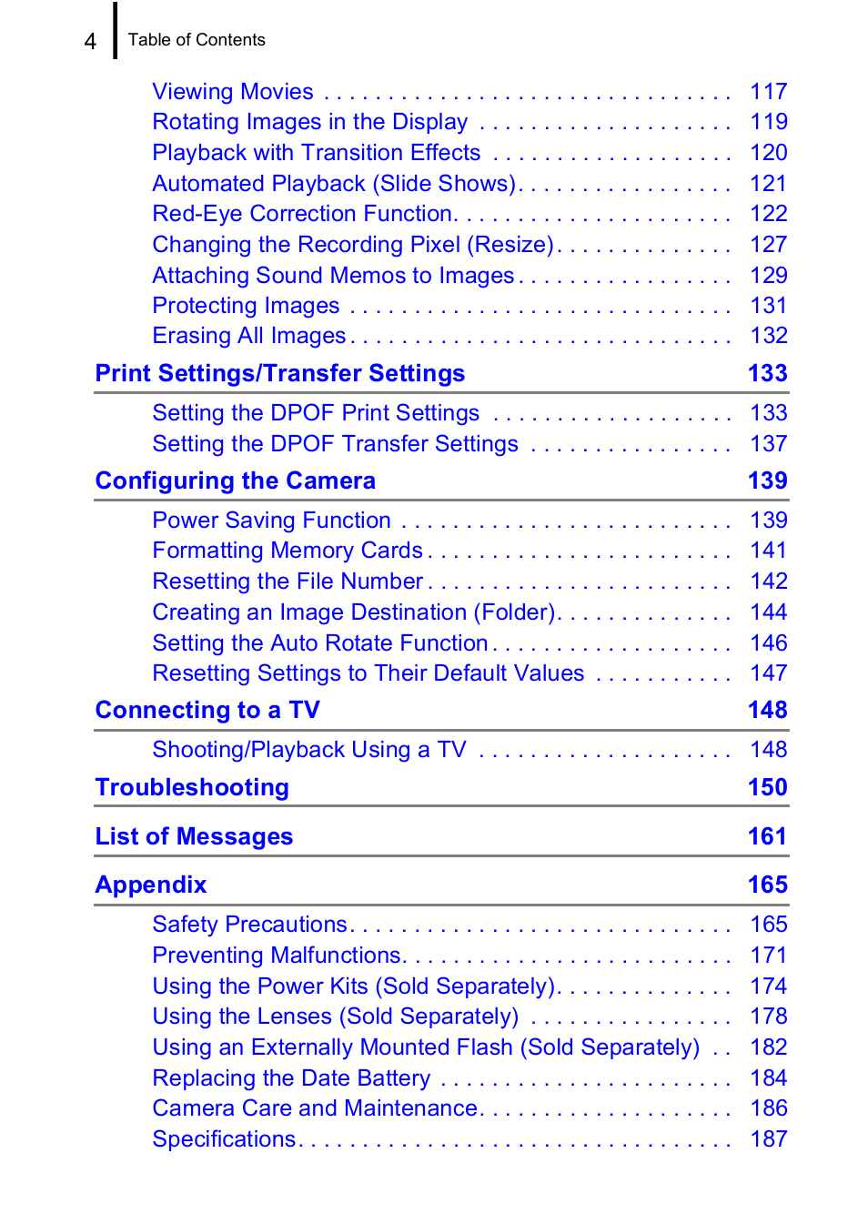 Canon A590 IS User Manual | Page 6 / 207